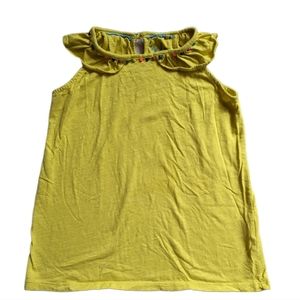Girls Boden Yellow sleeveless shirt, size 9-10Y
